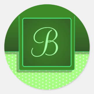 タブ付きイニシャル封筒用シール ラウンドシール