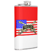 タブ、セーバー、およびストライプビニール反り付きフラスコ フラスク (右)