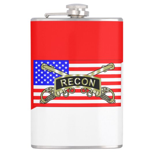 タブ、セーバー、およびストライプビニール反り付きフラスコ フラスク (正面)