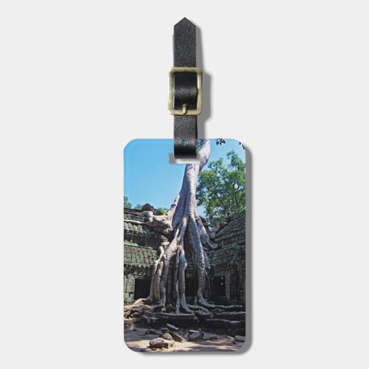 タプロームの遺跡 – アンコールワット、カンボジア、アジア ラゲッジタグ (正面縦)