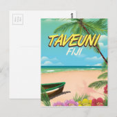 タベウニ フィジー 旅行ポスター ポストカード (正面/裏面)