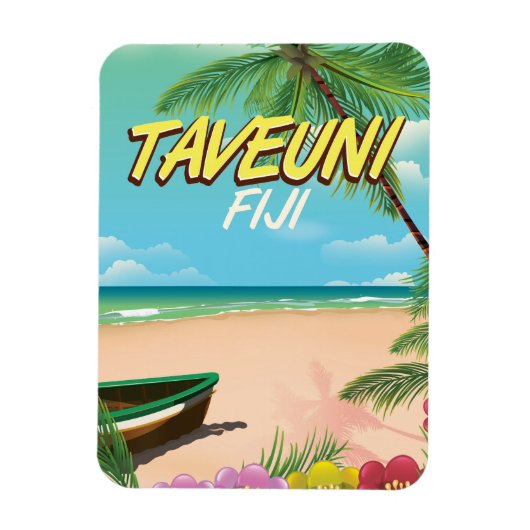 タベウニ フィジー 旅行ポスター マグネット (縦)