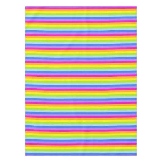 タベルクロウストライプレインボー テーブルクロス (正面)