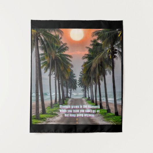 タペストリやる気を起こさせるーのウォールアート – 強度とレジー タペストリー (正面)