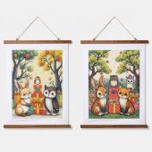 タペストリカラフルーズルー子供へムズ 吊り下げ型タペストリー (ダブル)