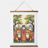 タペストリカラフルーズルー子供へムズ 吊り下げ型タペストリー (正面2)