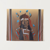 タペストリーと先住民アメリカンイメージ タペストリー (正面(横))