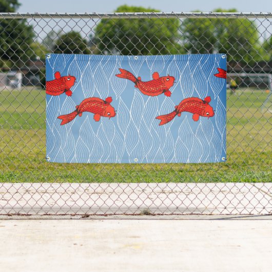 タペストリーのコイの魚の旗 横断幕 (インサイチュ)