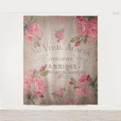 タペストリーのフランスのなバラのぼろぼろのシックなヴィンテージは上がりました タペストリー (正面)