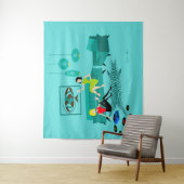 タペストリーのレトロの女の子の夜 タペストリー (インサイチュ)