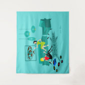 タペストリーのレトロの女の子の夜 タペストリー (正面)