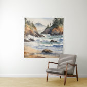 タペストリーオレゴン海岸ビーチ水辺自然アート タペストリー (インサイチュ)