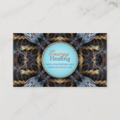 タペストリーオーガニック金ゴールドブルー名刺 名刺 (裏面)
