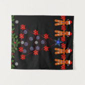 タペストリークリスマスジンジャーブレッドマン タペストリー (正面(横))