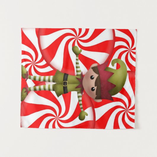 タペストリークリスマス小妖精や小人 タペストリー (正面(横))