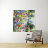 タペストリークリーク山花水景サマーフラワー タペストリー (インサイチュ(横))