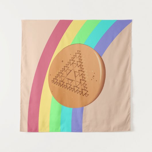 タペストリーゲームダゴナマルチプルトライアングルサイドビュー タペストリー (正面)