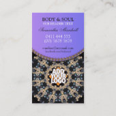 タペストリージェムズニューエイジヨガビジネスカード 名刺 (裏面)