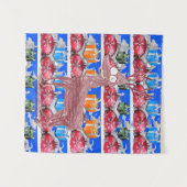 タペストリースクリスマストナカイ タペストリー (正面(横))