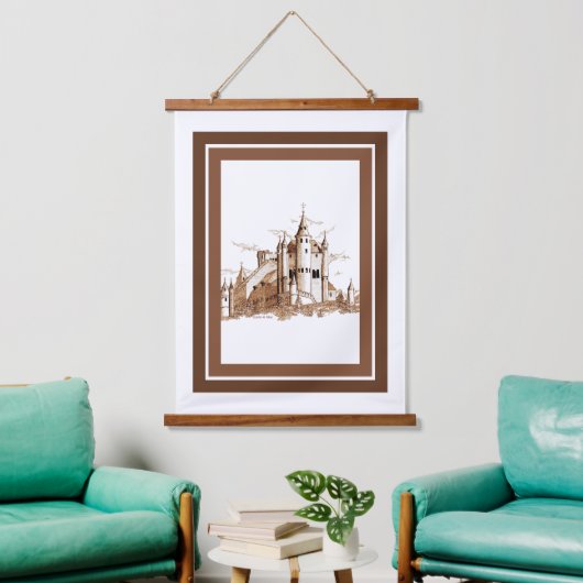 タペストリースペインの – 城 吊り下げ型タペストリー (リビング)