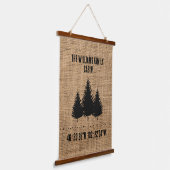 タペストリーパーソナライズされたファミリーキャビンバーラップ 吊り下げ型タペストリー (傾斜あり)