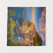 タペストリーフラワーズサンセットシンクテレーイタリアコースト タペストリー (正面(横))