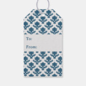 タペストリーフランスのブルーオンホワイト ギフトタグ (裏面)