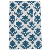 タペストリーフランスのブルーホワイト ミディアムペーパーバッグ (正面)