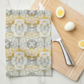 タペストリーロゼットII キッチンタオル (四つ折り)