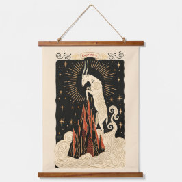 タペストリー山羊座シナ〔占星術の〕十二宮図アート 吊り下げ型タペストリー