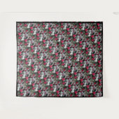 タペストリー白と赤ロサス タペストリー (正面(横))