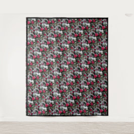 タペストリー白と赤ロサス タペストリー