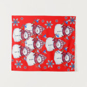 タペストリー雪だるま タペストリー (正面(横))