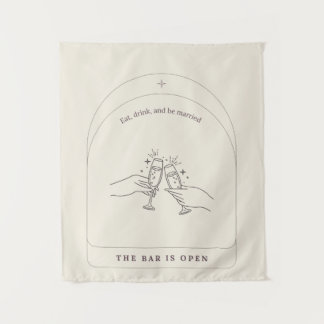 タペストリー ウェディング バー サイン