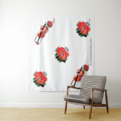タペストリー：ハワイアン赤ハイビスカスとヴァイオリン タペストリー (インサイチュ)