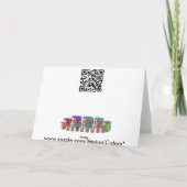 タペストリー、空白のな挨拶車の白く色彩の鮮やかな星 カード (裏面)