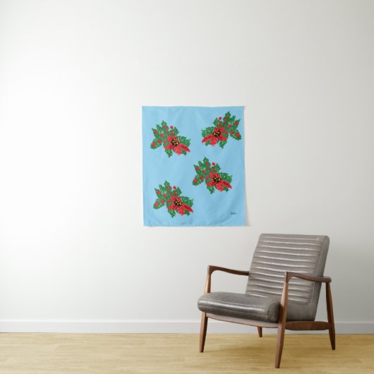 タペストリー： Poinsettia タペストリー (インサイチュ)
