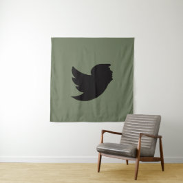 タペストリー – T鳥デザイン – 緑/黒