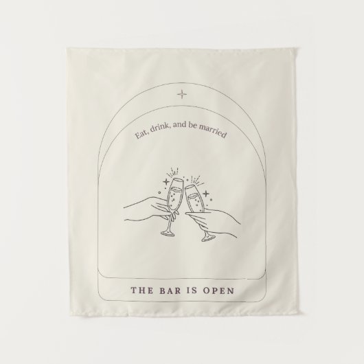 タペストリ結婚ーのバー標識 タペストリー (正面)