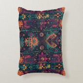 タペストリ鮮やかマンダラアクセント枕 アクセントクッション (正面(垂直))