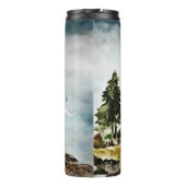 タホモノグラムの湖の水彩風景 タンブラー (裏面)