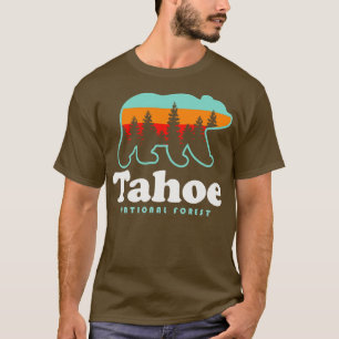 タホー国立森林キャンピングレイクタホハイキングカ Tシャツ