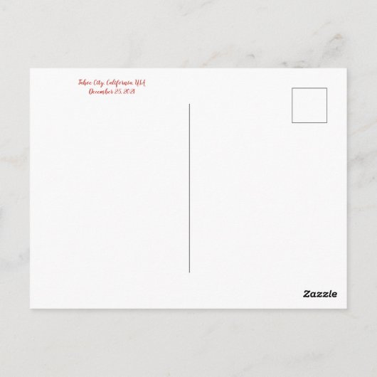 タホー市からメリークリスマス! ポストカード (裏面)