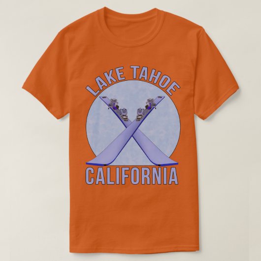 タホー湖カリフォルニア Tシャツ (デザイン正面)