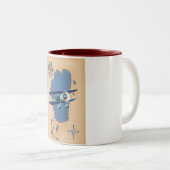 タホー湖シエラネバダカリフォルニア州ネバダの米国の地図 ツートーンマグカップ (正面右)