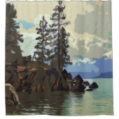 タホー湖シャワーカーテン シャワーカーテン (正面)