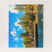 タホー湖ネバダ。クリスマスの挨拶 ジグソーパズル (縦)