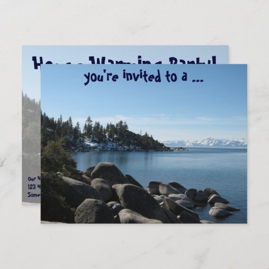 タホー湖ハウスウォーミングパーティー! 招待状 (正面/裏面)