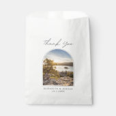 タホー湖フォト結婚式の引き出物ありがとう フェイバーバッグ (正面)