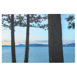 タホー湖モーニング メタルプリント